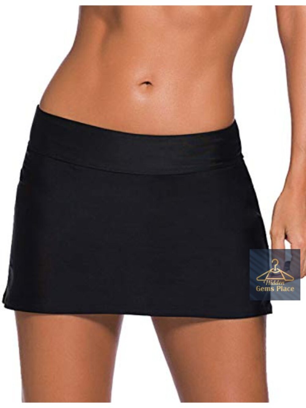 REKITA Women Swim Skirt Skort Bikini Bottom Ruffled Brief